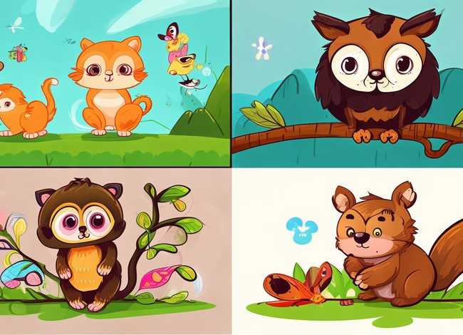 儿童动物故事画教程 动物故事简笔画四幅