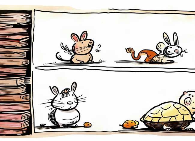 四格漫画简笔画小故事；四格漫画小故事简笔画手绘