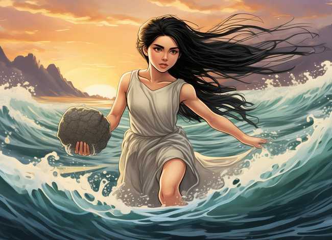 神话人物绘画四年级精卫填海；神话手抄报简单又漂亮 四年级精卫填海