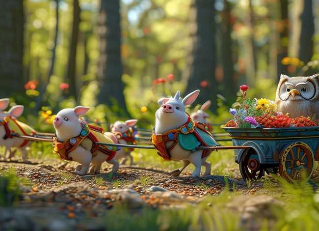 儿童故事 动物拉车，动物拉车的寓言故事