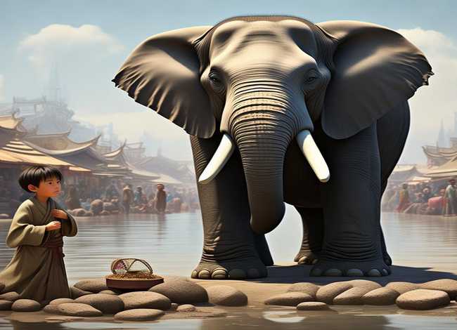曹冲称象的故事图片，曹冲称象的故事图片简单