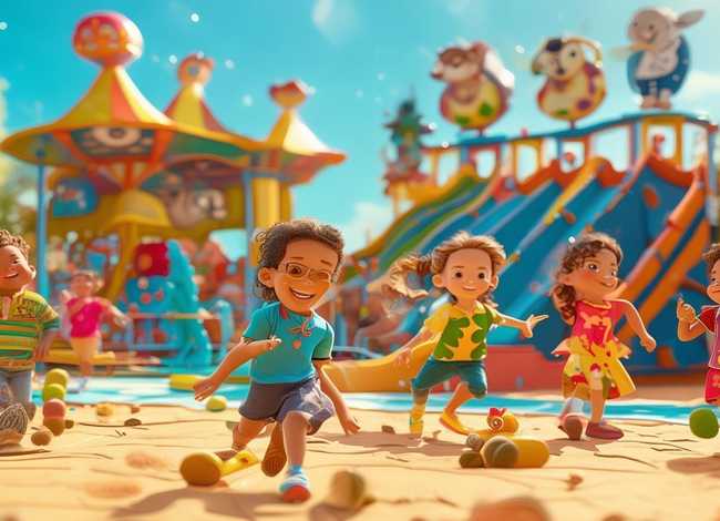 玩转游乐场儿童故事 - 游乐场故事幼儿园