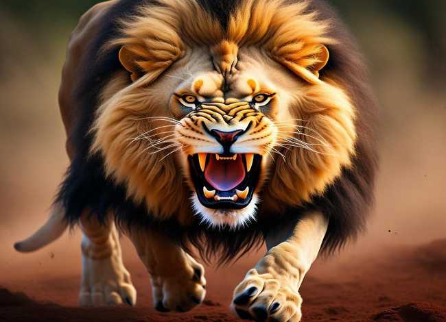 狮吼的画法、大吼的狮子怎么画