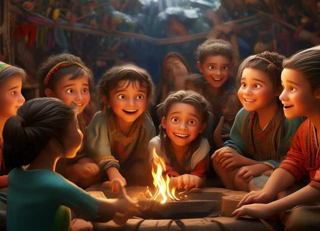 少数民族故事儿童；少数民族幼儿故事