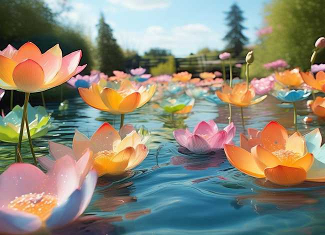 荷花的儿童画；荷花的儿童画图片