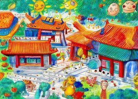 黄帝陵儿童绘画；黄帝陵儿童绘画图片