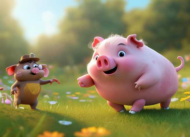 小猪和老鼠一起玩的图片 小猪和老鼠一起玩的图片卡通