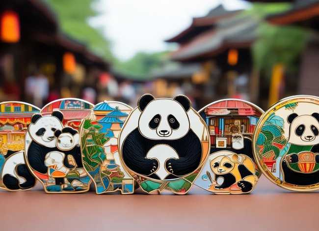 成都故事会 - 成都故事会熊猫纪念章六枚套装