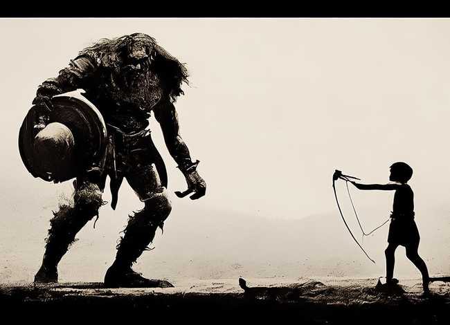 巨人的故事 - 大卫和歌利亚巨人的故事