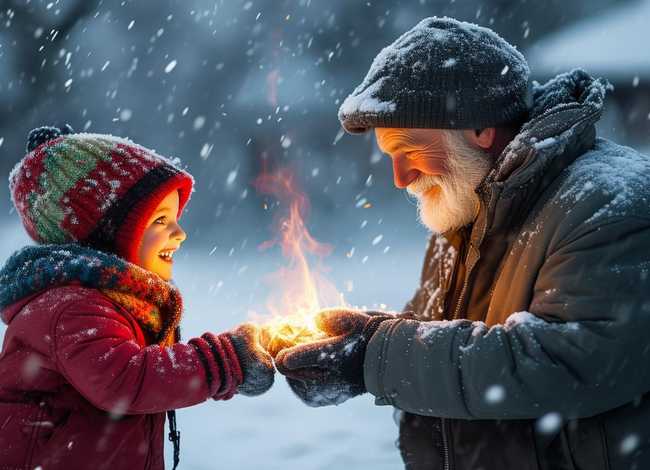 雪中送炭成语故事儿童、雪中送炭成语故事手抄报