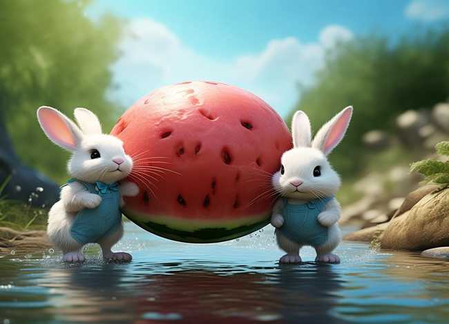 两只小兔子搬西瓜过河看图写话(两只小兔子搬西瓜过河看图写话一年级) 两只小兔子搬西瓜过河看图写话(两只小兔子搬西瓜过河看图写话一年级)
