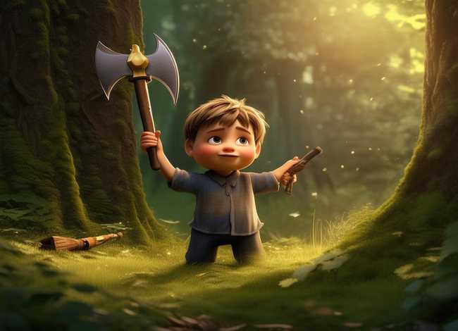 金斧子故事、金斧子故事的英语翻译