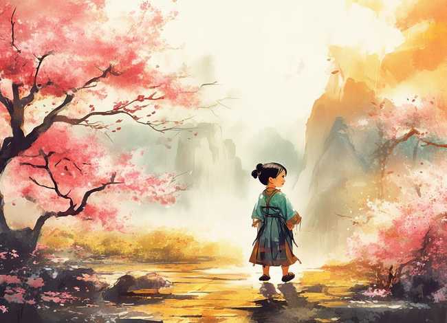 古诗儿童画图片大全 少儿古诗画