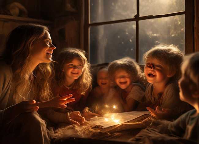 妈妈讲故事绘画 妈妈讲故事绘画图片