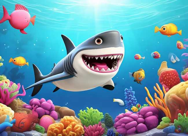 大鲨鱼故事儿童动画片、大鲨鱼视频动画片少儿