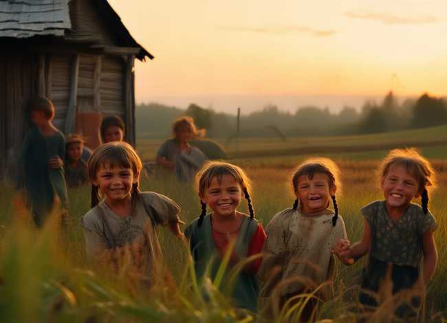 农村的儿童的故事；农村的故事片儿