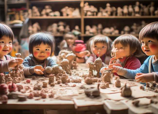 儿童制作惠山泥人成品，儿童制作惠山泥人成品图片