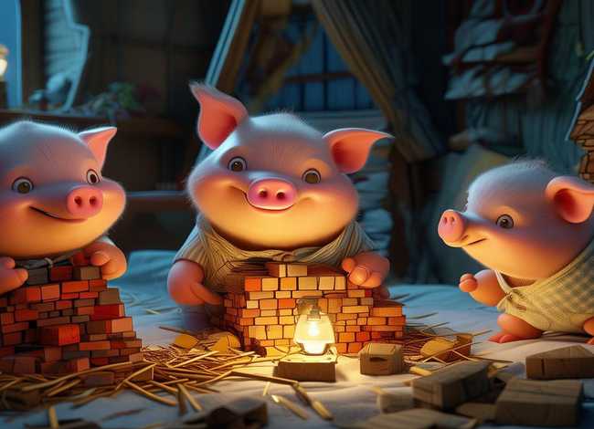 儿童睡前故事三只小猪盖房子音频 三只小猪盖房子的故事睡前故事