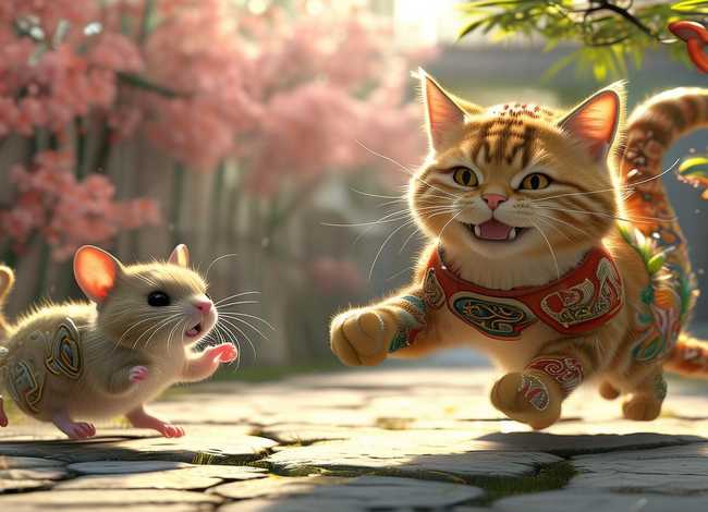 十二生肖猫和老鼠的故事；十二生肖猫和老鼠的故事续写