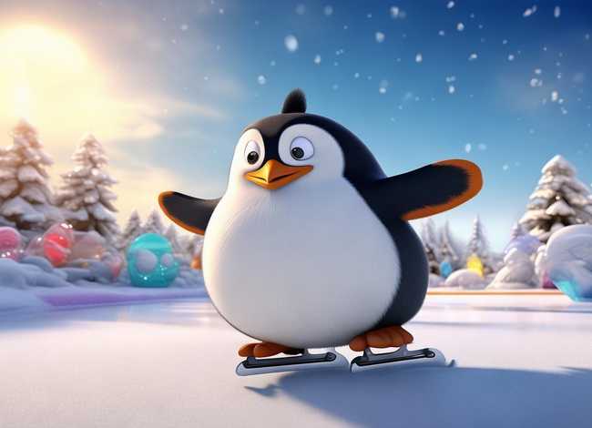 儿童故事企鹅不会滑冰；小企鹅滑冰的故事