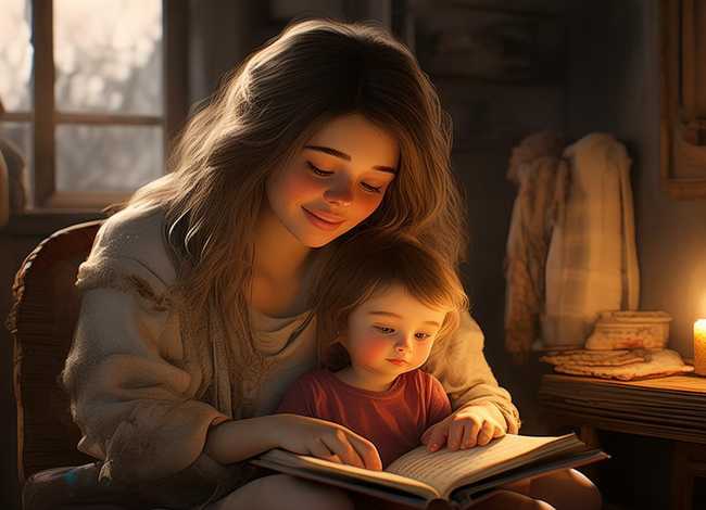 画妈妈讲故事图片，画妈妈讲故事图片简笔画