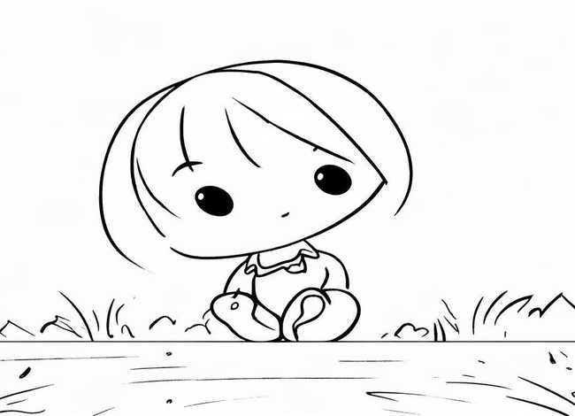 儿童黑白画 简单 - 儿童黑白画 简单图片