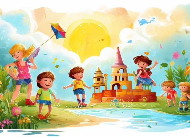 夏天的故事幼儿简笔画（夏天的故事简笔画彩色）