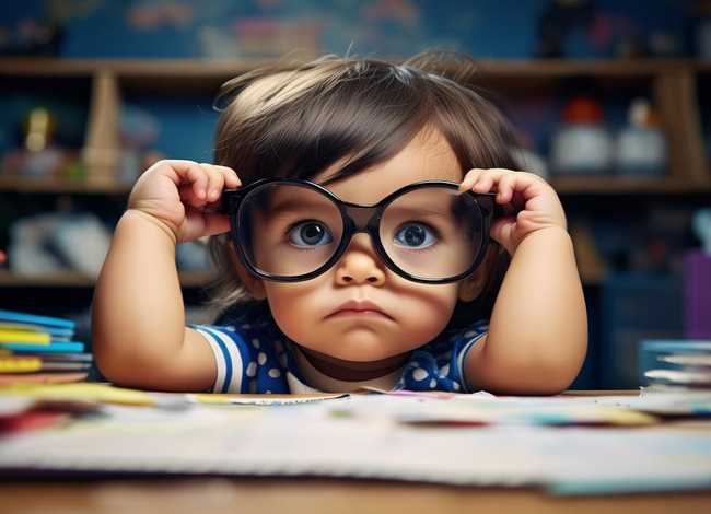 儿童近视眼的可怕图片（小孩近视可怕图片）