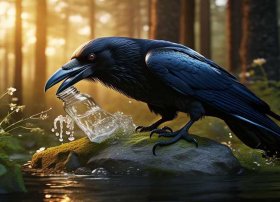 故事乌鸦喝水完整版；睡前故事乌鸦喝水完整版