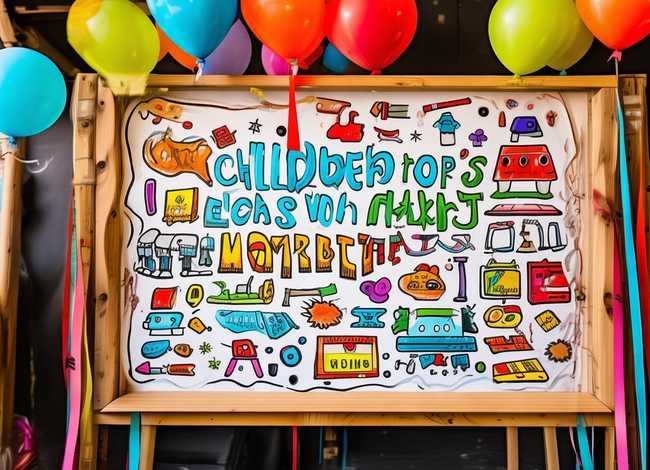 儿童跳蚤市场手绘海报；儿童跳蚤市场手绘海报展架