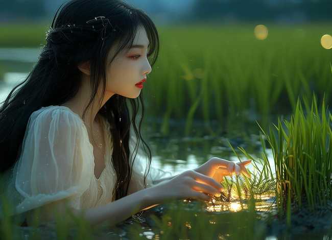 田螺姑娘的故事；田螺姑娘的故事配图