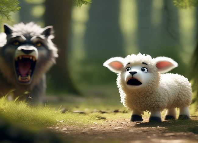 小羊和大灰狼童话；小羊和大灰狼童话作文