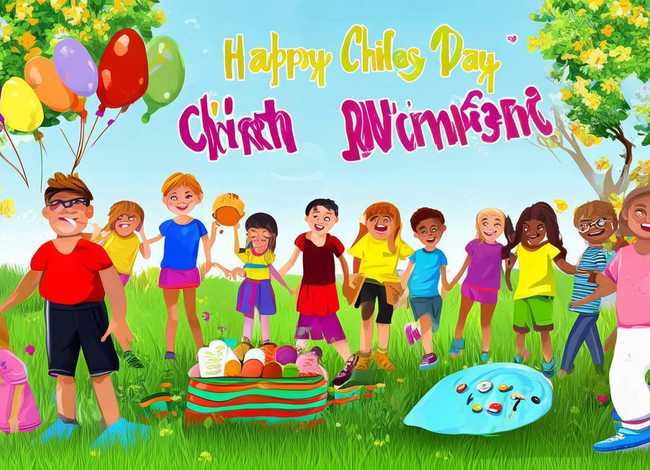 儿童节英文海报设计案例学校郊游；儿童节英文海报设计案例学校郊游怎么写