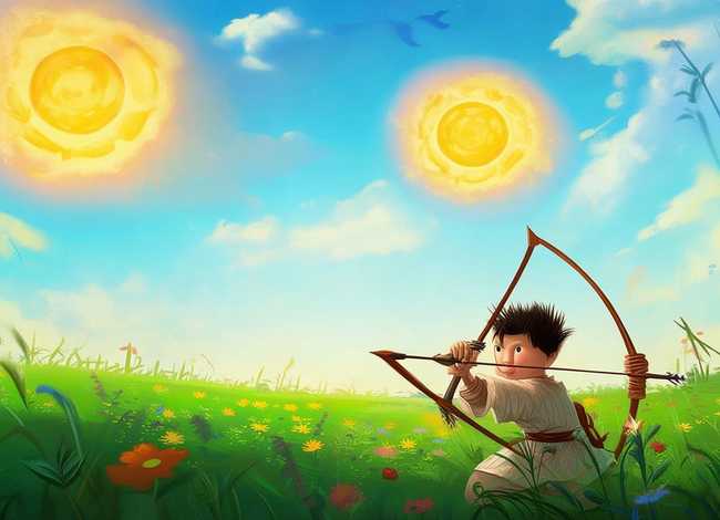 儿童故事后羿射日；后羿射日的故事幼儿