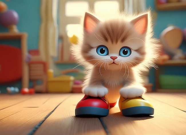 儿童故事小猫咪穿鞋子、小猫咪穿鞋子故事内容