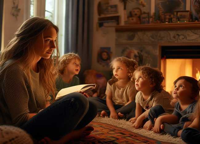 妈妈讲故事的画（妈妈讲故事的画怎么画）