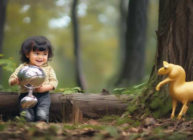 儿童故事金斧子和银斧子（金斧子和银斧子故事幻灯片）