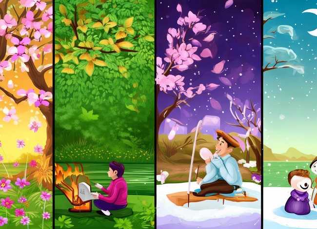 春夏秋冬故事书；春夏秋冬4本故事书