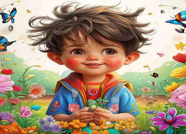 男孩儿童图画素材、男孩儿童画图片