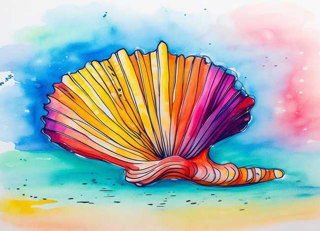 贝壳简笔画儿童画 - 贝壳简笔画 儿童