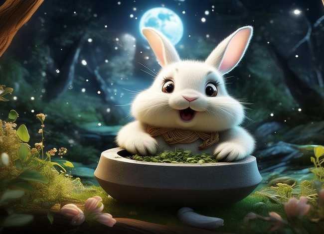 儿童故事玉兔捣药 - 幼儿故事玉兔捣药