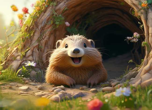 地鼠儿童故事，地鼠钻洞故事