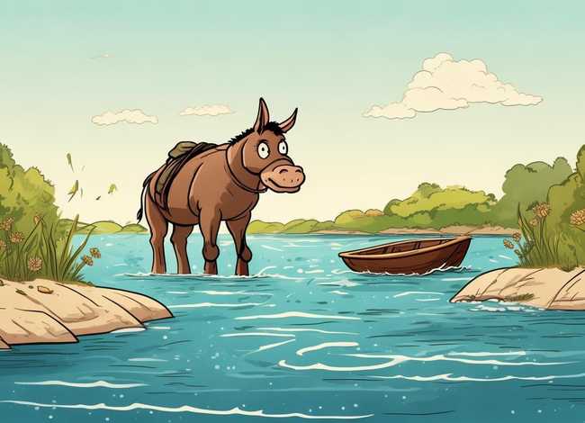 驴子过河的故事文字，驴子过河的故事文字图片