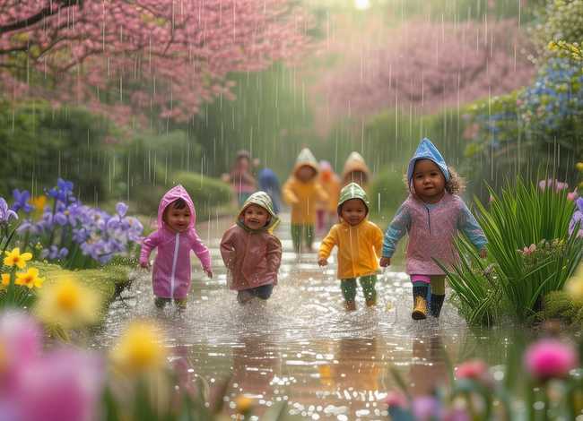 春雨的色彩幼儿故事，春雨的色彩幼儿园故事