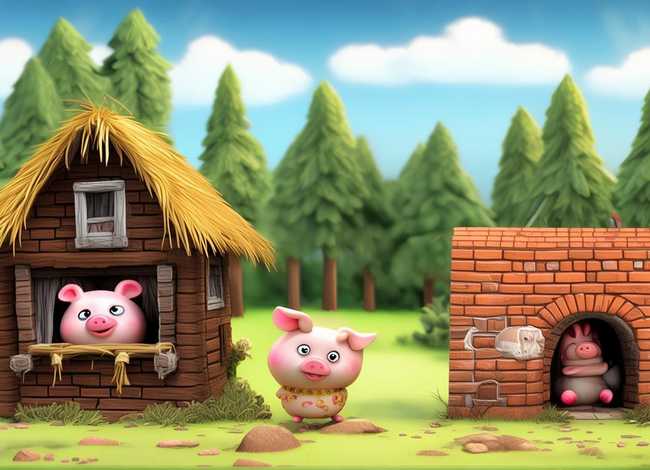儿童故事三只小猪ppt免费下载 少儿故事三只小猪