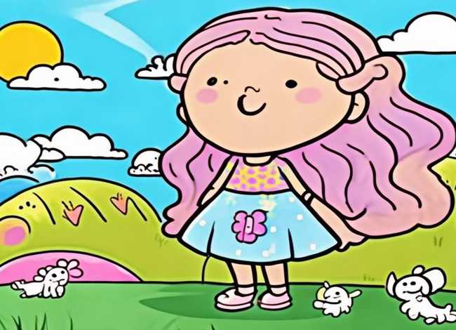 儿童漫画图片大全、儿童漫画图片大全 简笔画 少女