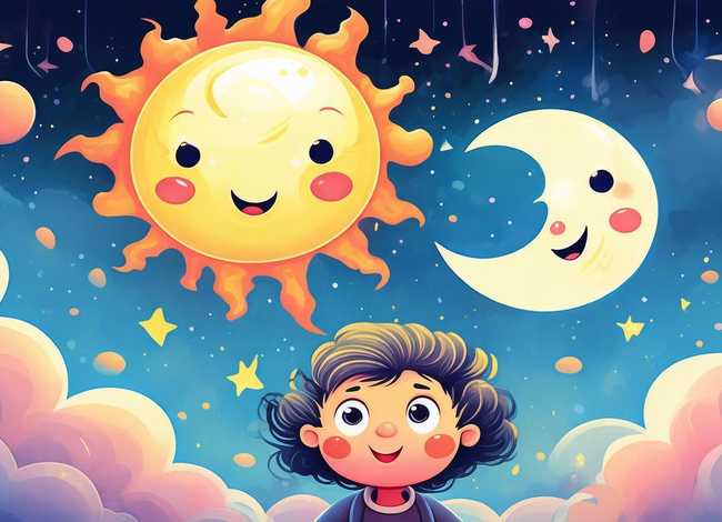 儿童故事书太阳和月亮、幼儿故事太阳和月亮