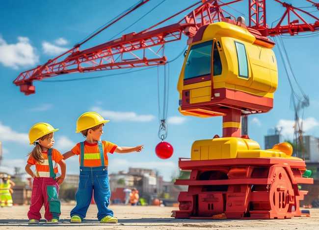 大吊车的故事儿童故事；吊车的故事幼儿故事