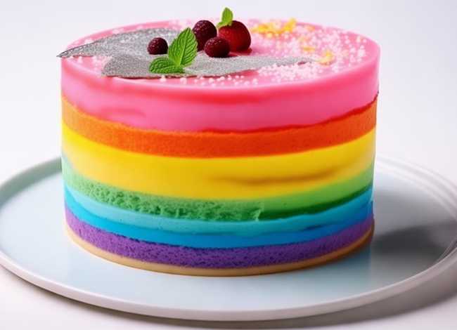 彩虹慕斯蛋糕图片大全；彩虹慕斯蛋糕图片大全大图