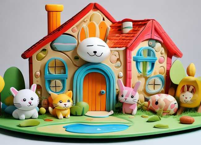 儿童动物房子模型；儿童动物房子模型制作
